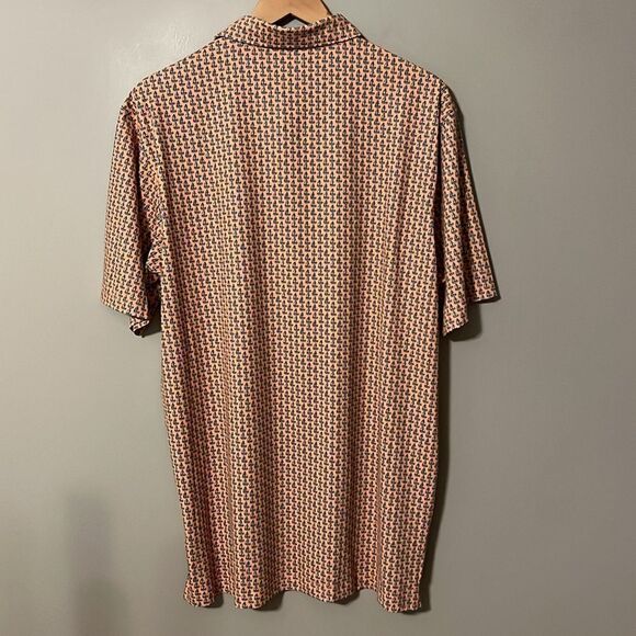 New! Turtleson Skipper Performance Orange Sailboat Print Shirt Creamsicle - Picture 7 of 12